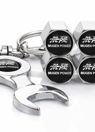 Защитные колпачки на ниппеля honda хонда mugen motorsports серебристый