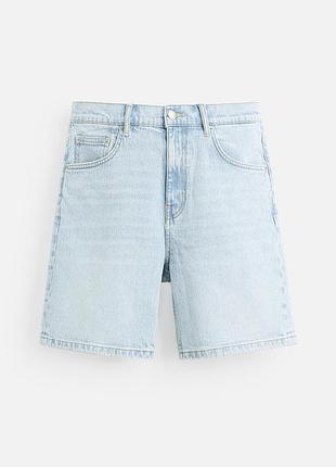 Zara новые шорты джинс синий 36