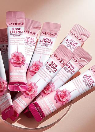 Маска пленка sadoer rose essence collagen tonder soft film с коллагеном и маслом розы 6мл
