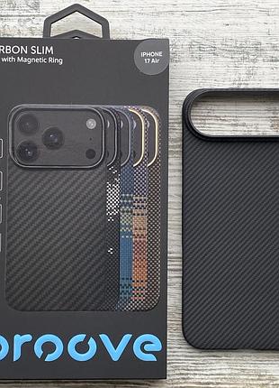 Ультратонкий карбоновий чохол proove carbon slim magsafe для iphone 17 air (onyx)