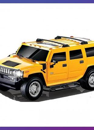 Детская машинка с пультом радиоуправления на аккумуляторе hummer h2 хаммер желтый