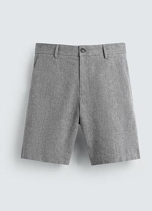 Zara новые шорты серый 31 32 34