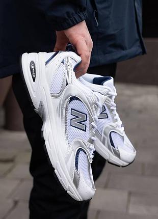 Кросівки new balance 530 white blue  фабричний вʼєтнам.  сітка