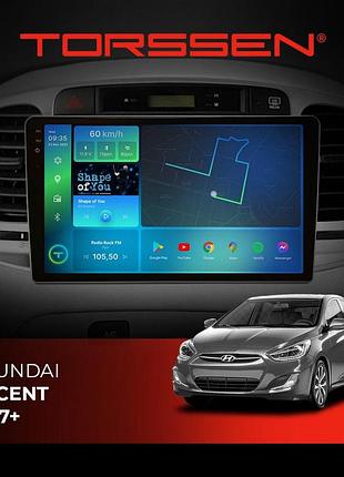 Torssen штатна магнітола torssen 2k hyundai accent 2017+ f9464 4g carplay dsp