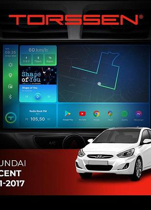Torssen штатна магнітола torssen 2k hyundai accent 2011-2017 f9464 4g carplay dsp