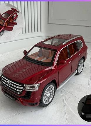 Детская машинка металлическая инерционная ap-2033 toyota land cruiser 1:24