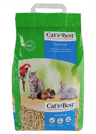 Наполнитель cat's best для домашних животных universal древесный 10 л / 5,5 кг
