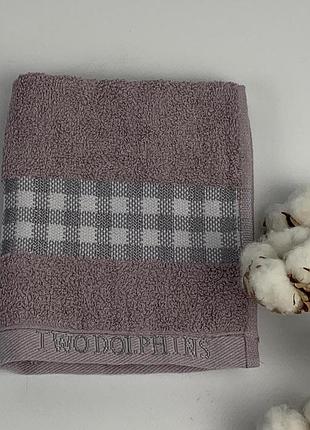 Рушник two dolphins vip cotton 30х50 midilli фіолетовий(a159)