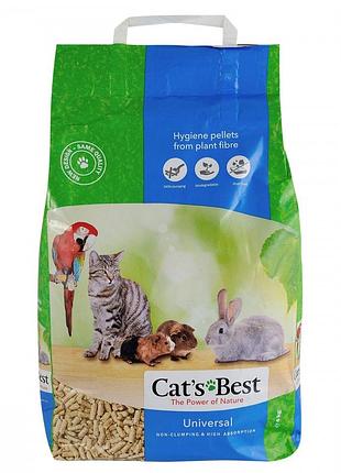 Наполнитель cat's best для домашних животных universal древесный 7 л / 4 кг
