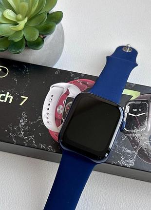 Смарт часы фитнес браслет трэккер smart watch z37 44mm температура пульсометром тонометром синие + подарок