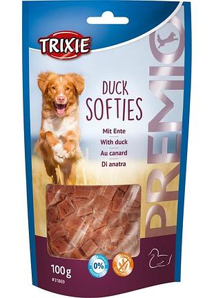 Лакомство trixie softies для собак с утиной грудкой 64% натуральное без сахара и глютена поощрение 100г