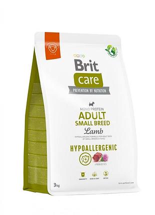 Корм сухой brit care dog hypoallergenic adult small breed для взрослых собак малых пород от 1 до 10 кг гипоаллергенный из ягн