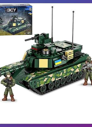 Детский конструктор танк m1a2 abrams limo toy kb 1136 военная техника всу 681 деталь
