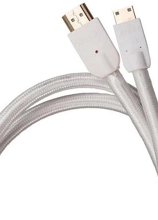 Кабель hdmi supra hdmi a-mini c high speed white 1m