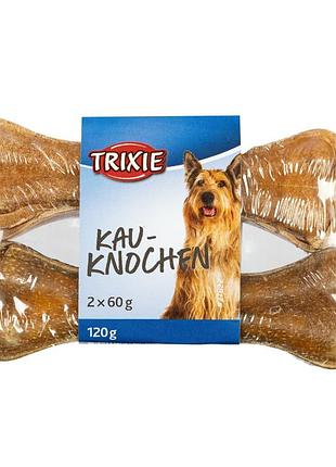 Лакомство trixie кость прессованная с рубцом для собак 12 см 2 шт для чистки зубов и дрессировки премиум