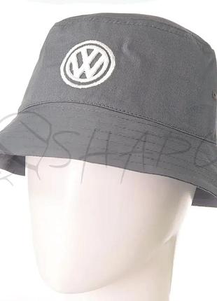 Панама котоновая с автомобильной вышивкой панамка универсальная летняя volkswagen pkh20906 серый