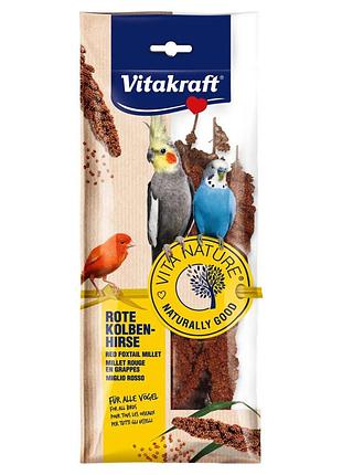 Лакомство vitakraft vita nature red foxtail millet для декоративных попугаев с чумизой 80 г