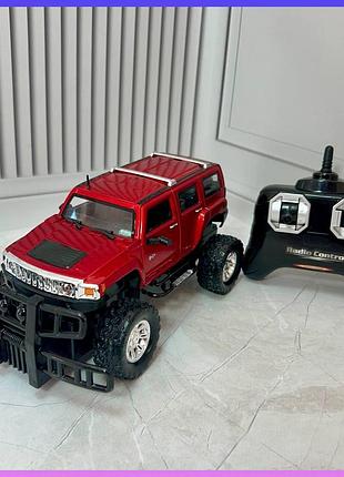 Детская машинка с пультом радиоуправления на батарейках hummer h3 хаммер 21 см