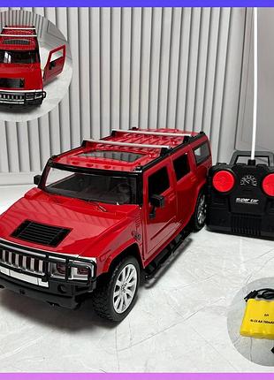 Дитяча машинка на радіокеруванні джип limo toy m 4911 гумові колеса 32 см червоний