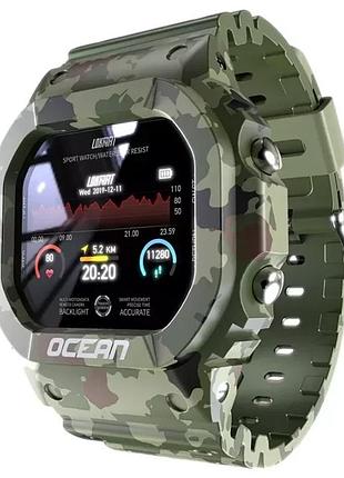 Чоловічий сенсорний розумний смарт-годинник smart watch full touch з тонометром, пульсоксиметром dre77-1