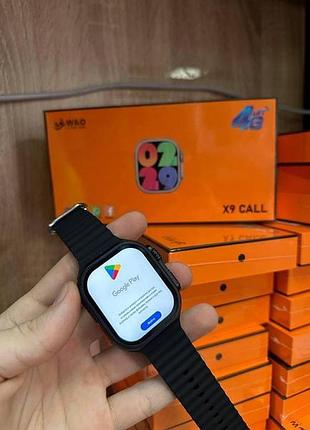 Android 4g смарт часы на симку x9 call smart watch с playmarket, tiktok и google