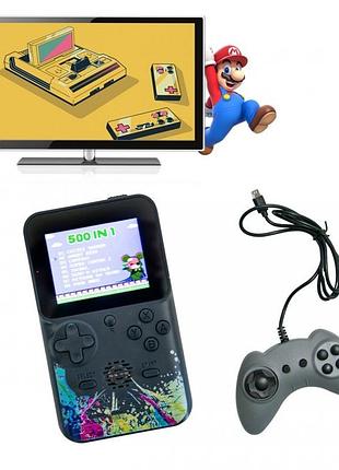 Ігрова консоль handheld game boy g 620, портативна приставка на 500 ігор + джойстик чорна