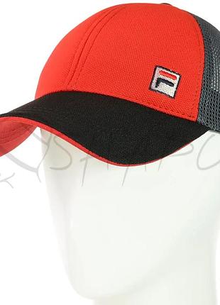 Кепка с сеткой fila bsh18067 красный-черный