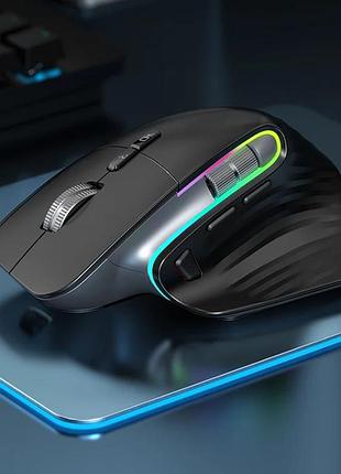 Геймерская мышь беспроводная с аккумулятором premium df545, игровая компьютерная мышка