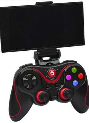 Беспроводной bluetooth джойстик gen game v8 чёрный с красным