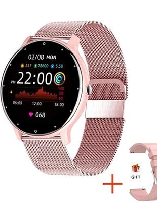 Смарт часы uwatch lige. водонепроницаемые, противоударные. ремешок в подарок! розовый
