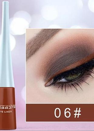 Неоновая подводка для глаз водостойкая макияж "cmaadu cosmetics" коричневый