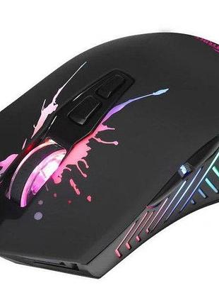 Мышь компьютерная проводная игровая xtrike me gm-215 с подсветкой rgb black