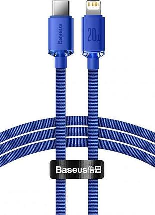 Кабель baseus crystal shine series fast charging data cable type-c to ip 20w 1.2m cajy000203 blue 2