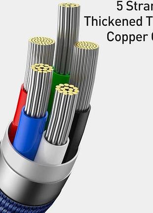 Кабель baseus crystal shine series fast charging data cable type-c to ip 20w 1.2m cajy000203 blue 6