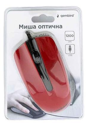 Мышка проводная компьютерная mus-101-r тм gembird