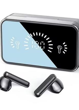 Беспроводные bluetooth 5.3 наушники с дисплеем с зарядным отсеком s20 black
