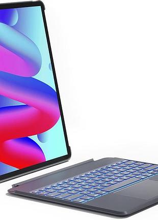 Уцінка! чохол-клавіатура inateck, сумісний з ipad air 13 дюймів (2024), ipad pro 12,9 дюймів 6/5/4/3 покоління, розкладка qwertz