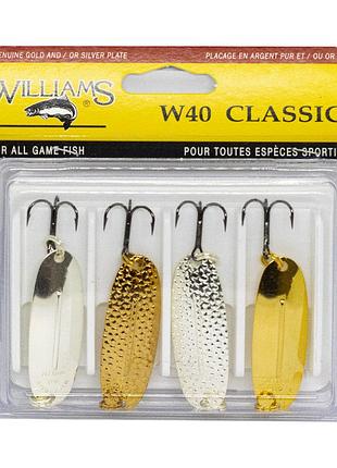Набор блесен williams classic 4-pack w40 kit (4-40-asst)