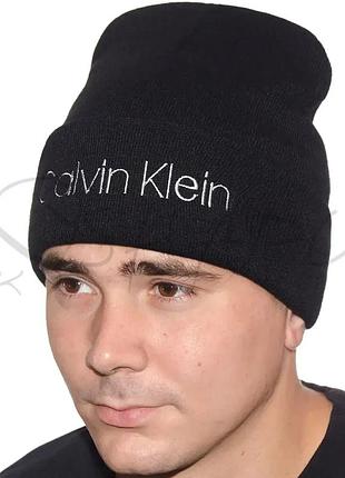 Брендовая молодежная шапка лопата calvin klein l20027 черный