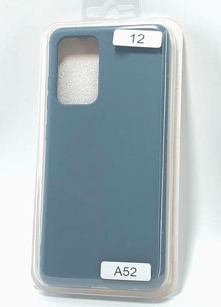 Чехол силиконовый для телефона samsung a52 silicone orig full №12 charcoal grey 4you