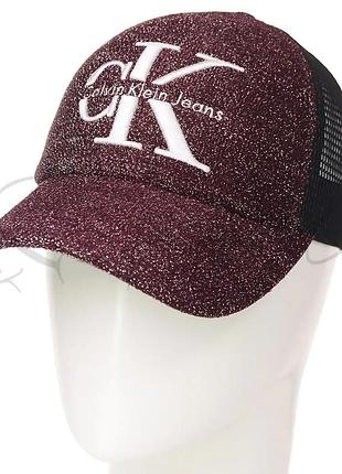 Бейсболка с сеткой calvin klein blh19539 бордовый