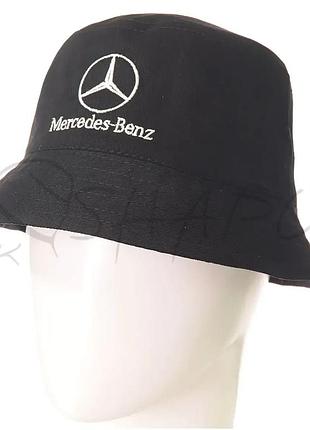 Панама котонова з автомобільною вишивкою панамка універсальна літня mercedes-benz pkh20902 чорний