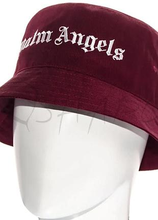 Панама брендовая летняя из хлопка панамка котоновая универсальная palm angels pkh20912 бордовый