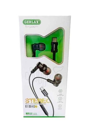 Наушники ge-23 type-c черные 1.2м тм gerlax