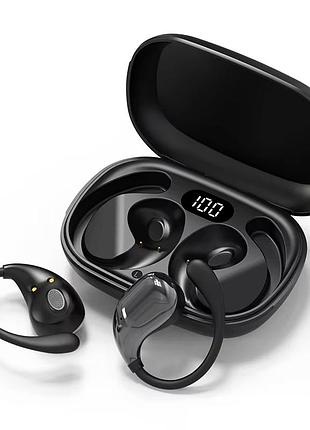 Беспроводные bluetooth 5.4 наушники с дисплеем с зарядным отсеком q7 black