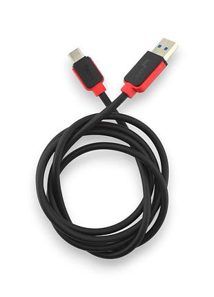 Кабель usb type-c 4you niagara (2.1а, чорний, 1.2м)