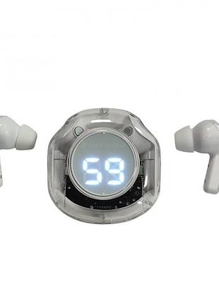Бездротові bluetooth-навушники ultrapods pro n73 led-дисплей з індикатором заряду білий