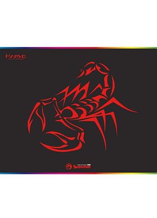Коврик для компьютерной мыши игровая поверхность с led подсветкой marvo mg08 m rgb 350х250x4мм