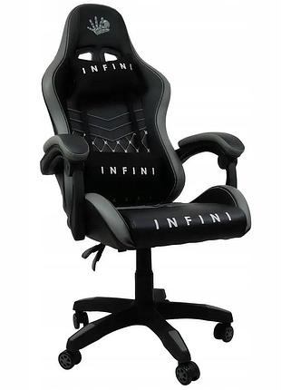 Игровое кресло компьютерное геймерское extreme infini five черно-серый