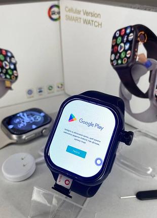 Android 5g смарт часы на симку cd20 32gb smart watch с повортной камерой, playmarket, tiktok google серебро
